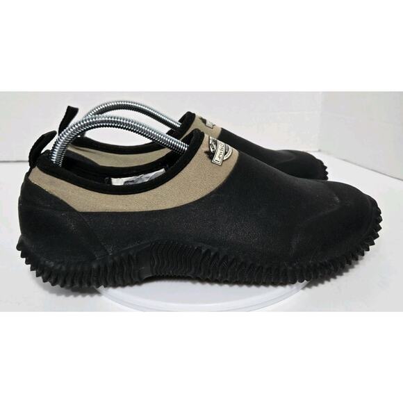 Lewis & Clark Outdoors Mens Muck Shoes Rubber Sneakers Black Khaki Size 10 - Picture 1 of 5